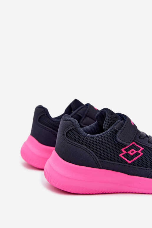 Kinder Sneakers mit Klettverschluss LOTTO 2600002K CONNEECT blau-rosa