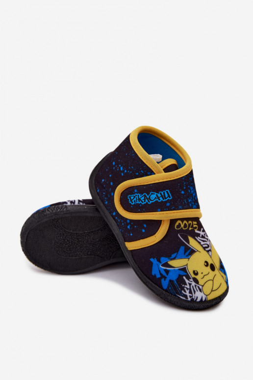 Jungen Hausschuhe mit Klettverschluss Pikachu gelb
