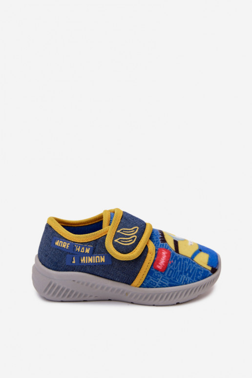 Kinder Hausschuhe Minions blau-gelb
