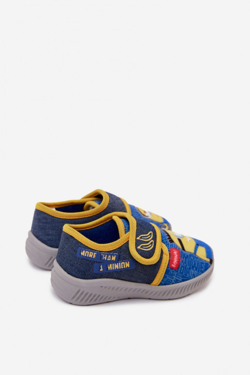 Kinder Hausschuhe Minions blau-gelb