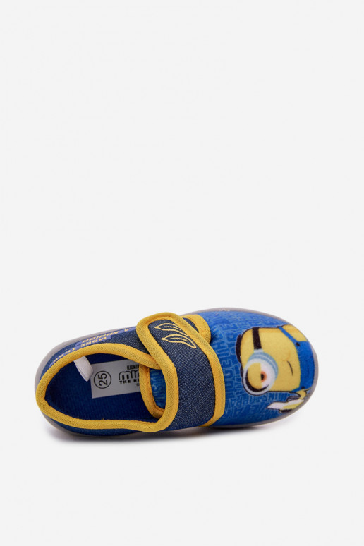 Kinder Hausschuhe Minions blau-gelb