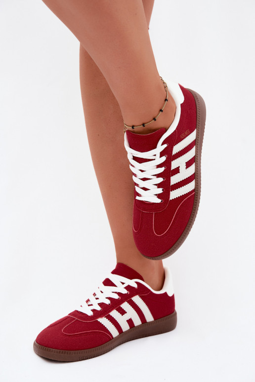 Herren rote Sneakers mit Riemen Chrissy