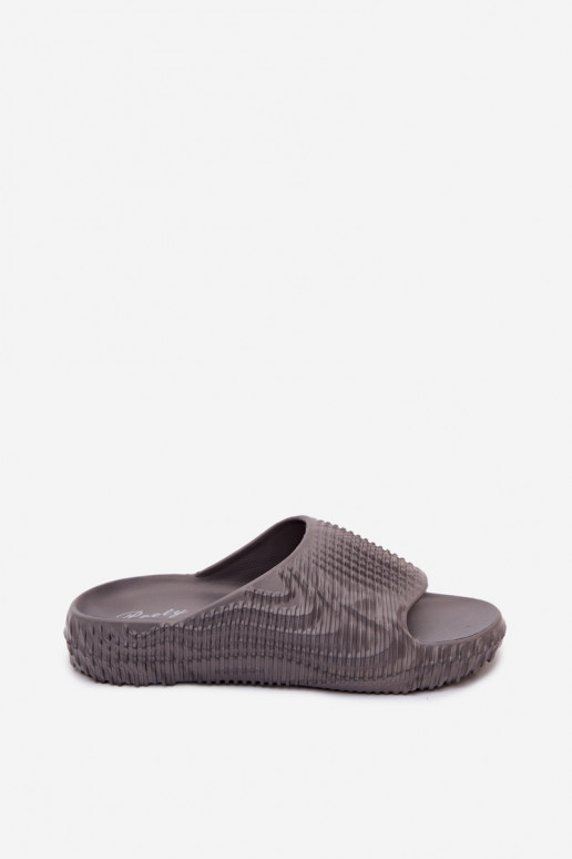 Herren graue leichte Slipper Hilda