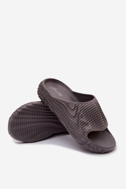 Herren graue leichte Slipper Hilda
