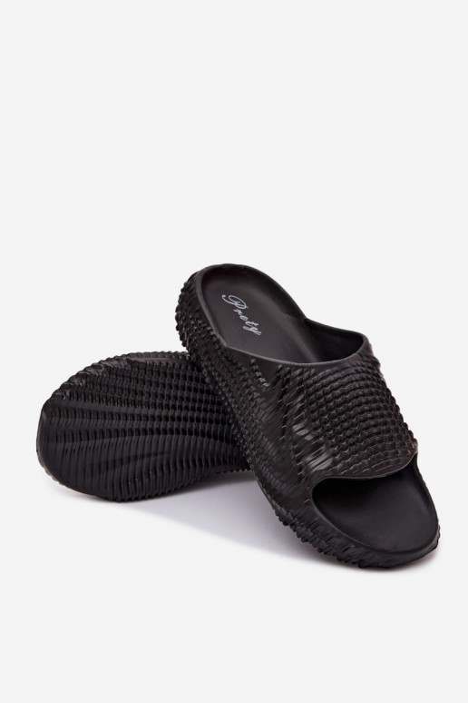Leichte schwarze Slipper für Herren Hilda