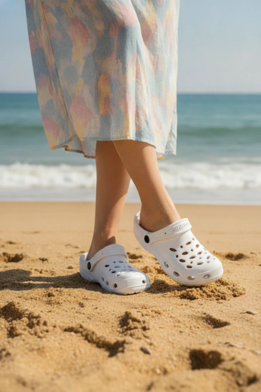 Leichte weiße Clogs für Damen Parker