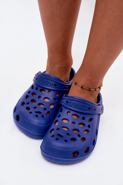 Leichte dunkelblaue Clogs für Damen Parker