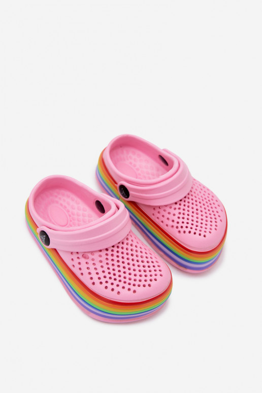 Leichte rosa Kinderclogs mit Riemen Tansy