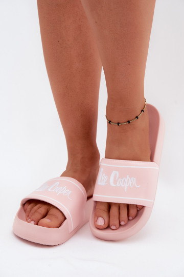 Damen rosa Slipper mit Plattform Lee Cooper