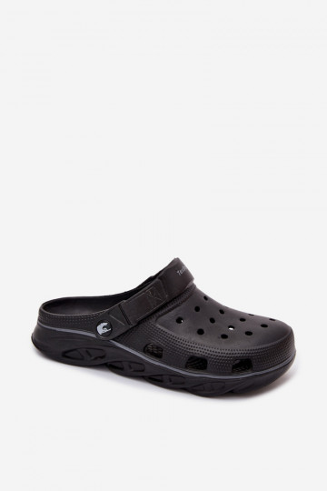 Herrenleichte schwarze Slipper Leoniel