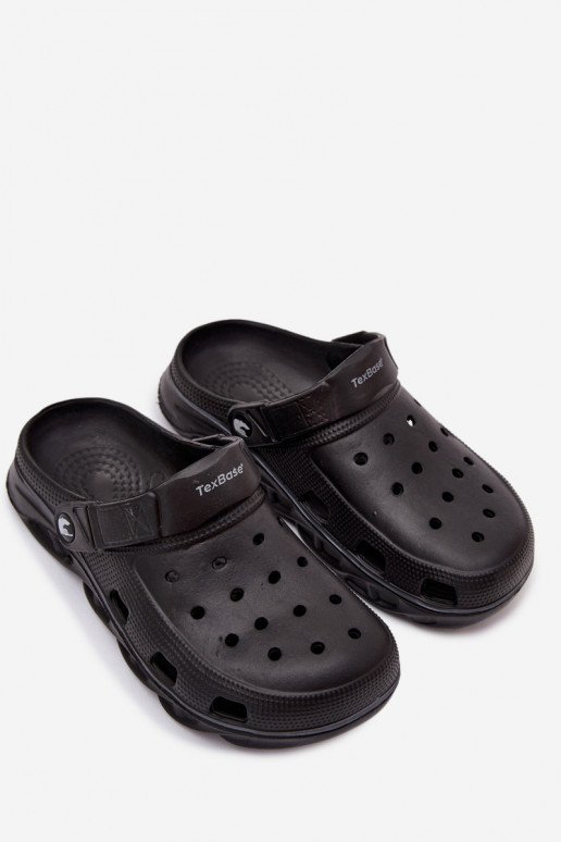 Herrenleichte schwarze Slipper Leoniel