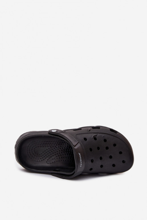 Herrenleichte schwarze Slipper Leoniel