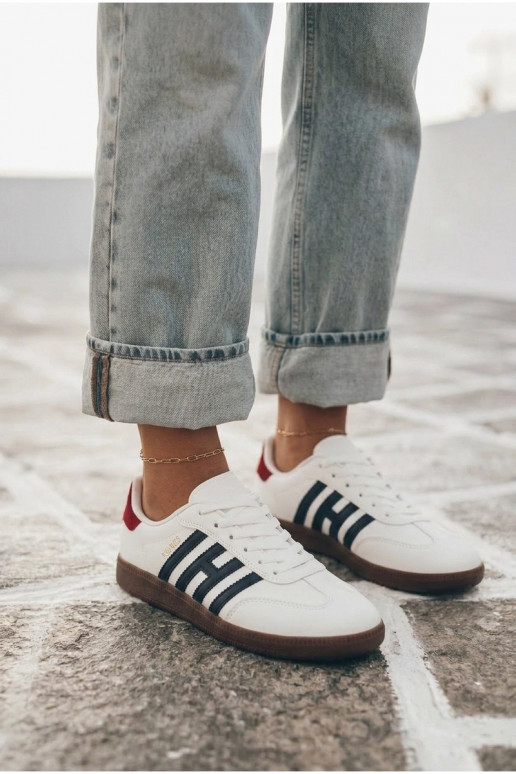 Herren weiße Sneakers mit Riemen Chrissy