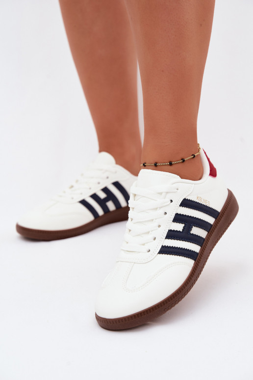 Herren weiße Sneakers mit Riemen Chrissy