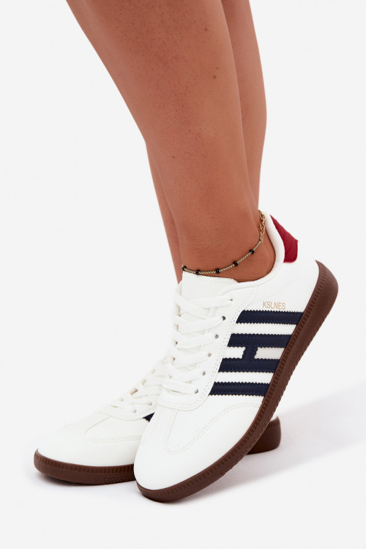 Herren weiße Sneakers mit Riemen Chrissy