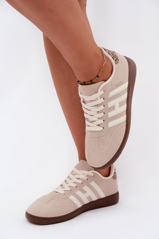 Herren sandfarbene Sneakers mit Riemen Chrissy