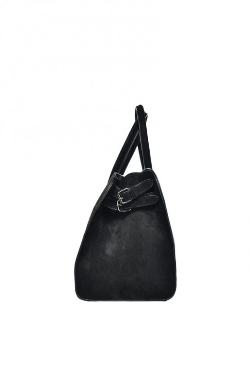 Damen schwarze Handtasche aus Eco-Suede Big Star SS574007
