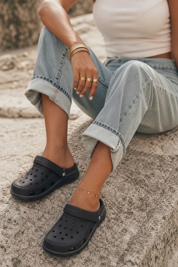 Leichte schwarze Clogs für Damen Parker