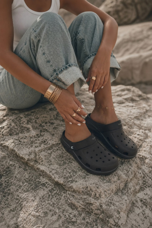 Leichte schwarze Clogs für Damen Parker