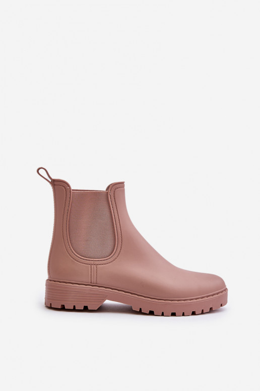 Damen Gummistiefel mit elastischen Einsätzen in Rosa Ciariel
