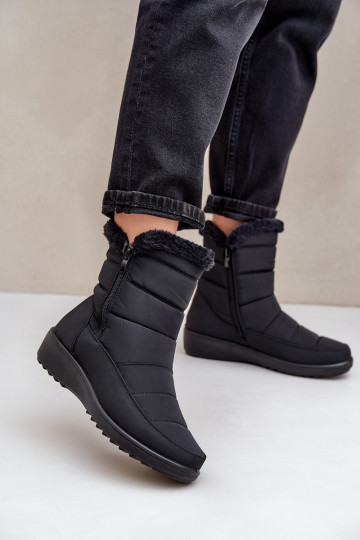Damen Schneestiefel mit Fell in Schwarz Fiorittia 2