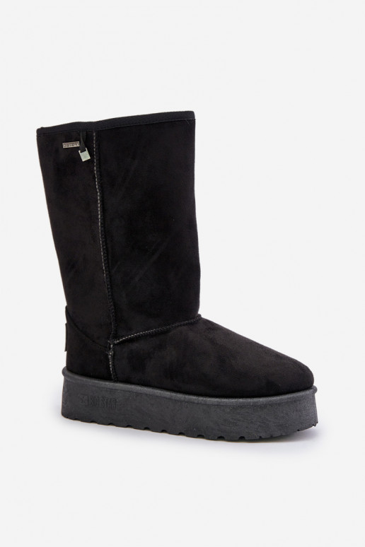 Schwarze hohe Schneestiefel mit Plattform Big Star OO274895