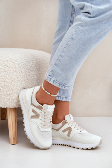 Damen-Sneaker aus sandfarbenem Kunstleder Berieta