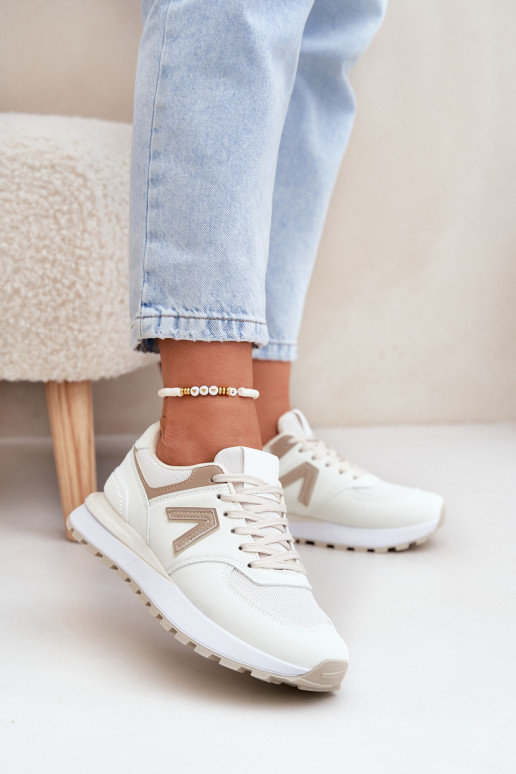 Damen-Sneaker aus sandfarbenem Kunstleder Berieta
