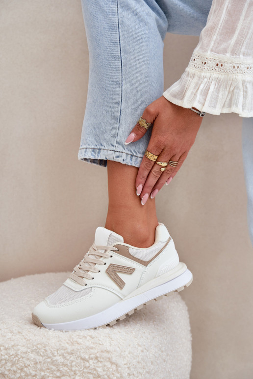 Damen-Sneaker aus sandfarbenem Kunstleder Berieta