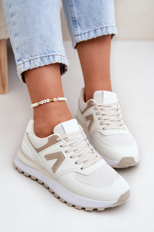 Damen-Sneaker aus sandfarbenem Kunstleder Berieta