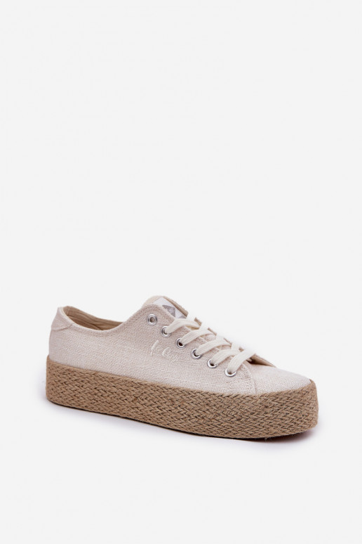 Freizeitschuhe mit Plattform Lee Cooper LCIN-25-02-3284 in Elfenbein