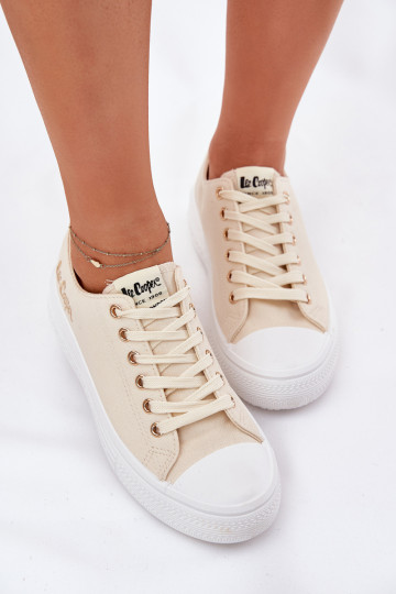 Freizeitschuhe auf der Plattform in Sandfarbe Lee Cooper LCIN-24-44-2464L