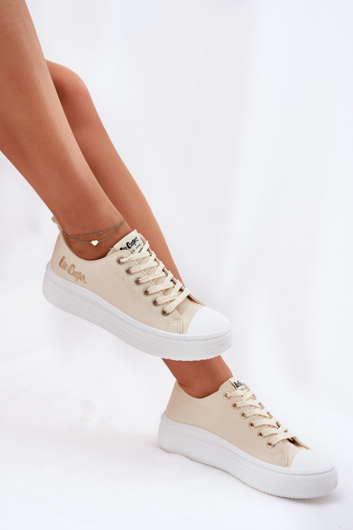 Freizeitschuhe auf der Plattform in Sandfarbe Lee Cooper LCIN-24-44-2464L