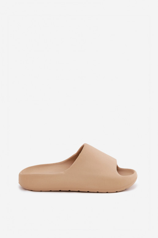 Leichte Damen-Slipper in Sandfarbe Rivasol
