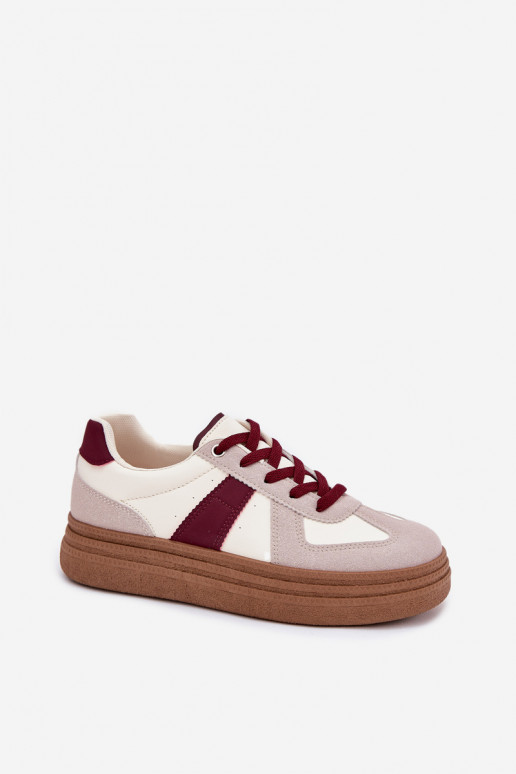 Damen-Sneaker mit Plattform in Bordeaux Dovina