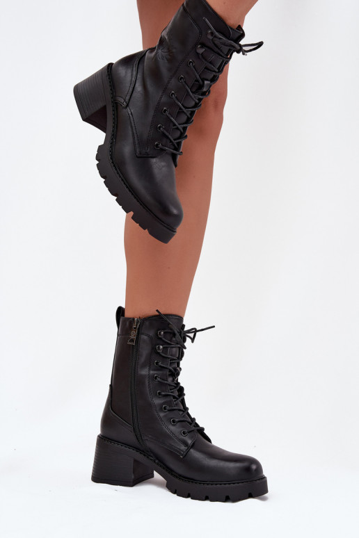 Damen-Arbeitsstiefeletten mit Isolierung in Schwarz Vinceza 89136