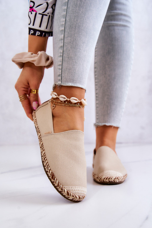 Beige Slipper-Espadrilles Big Star JJ274899