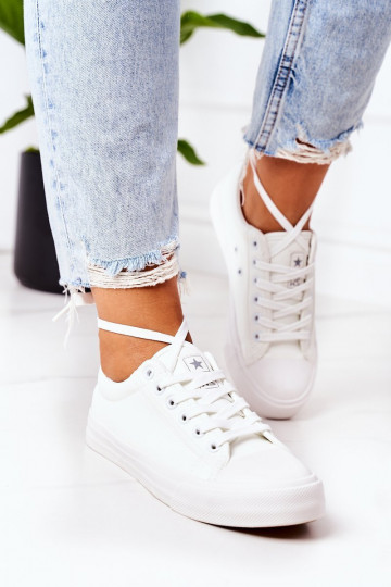 Damen Leder Sneakers in Weiß Mega 2