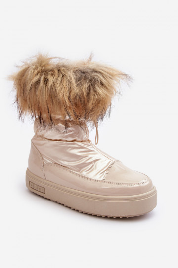 Damen Schneestiefel mit Fell in Sand Big Star MM274380 2