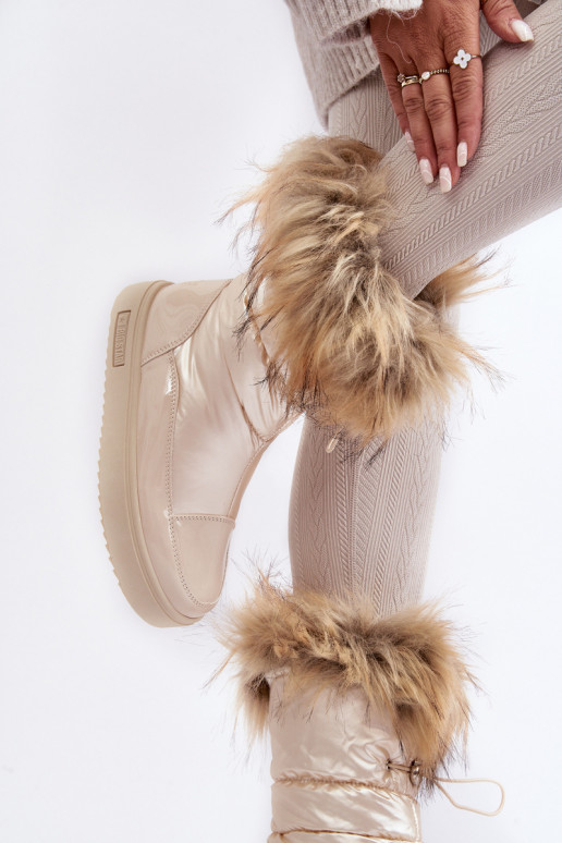 Damen Schneestiefel mit Fell in Sand Big Star MM274380