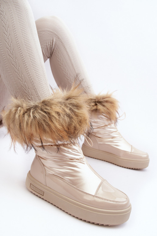 Damen Schneestiefel mit Fell in Sand Big Star MM274380