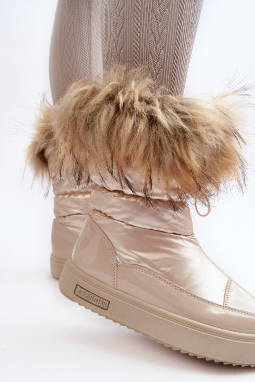 Damen Schneestiefel mit Fell in Sand Big Star MM274380