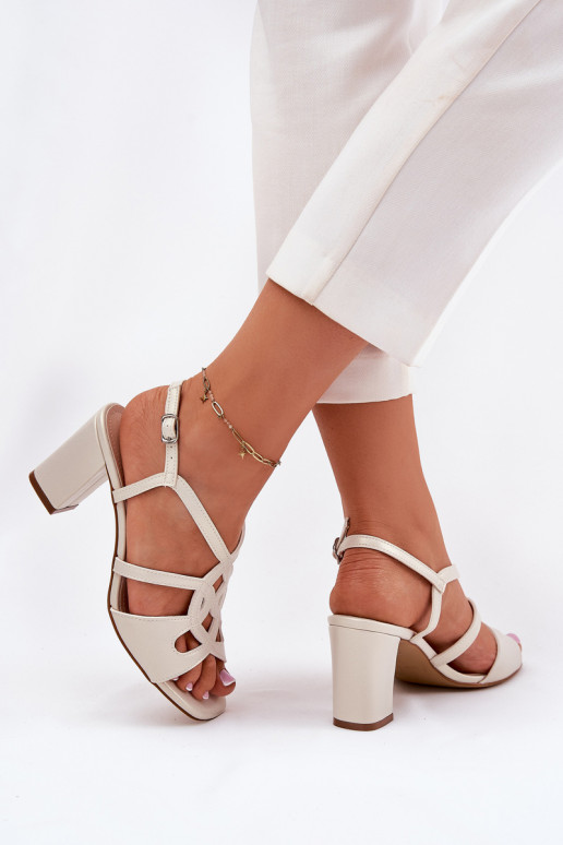 Perlen Damen Sandalen mit hohen Absätzen Sergio Leone SK884