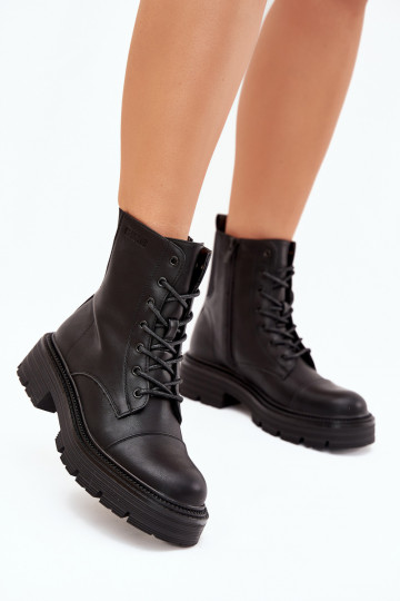 Wärmende Damen-Arbeitsstiefeletten Big Star OO274140 in Schwarz 2