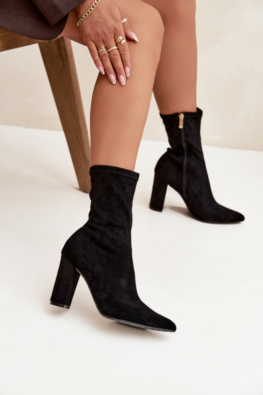 Damen Stiefeletten mit Einsätzen schwarz Rosivelle