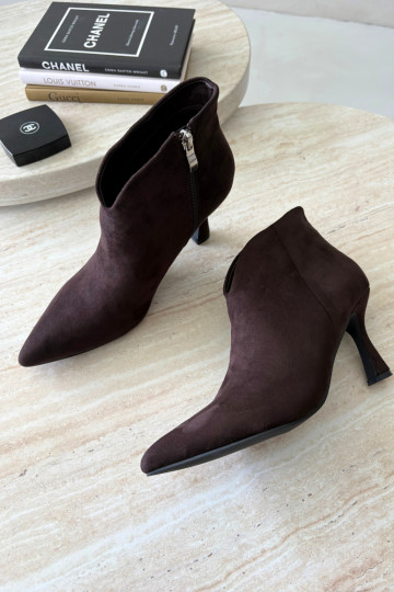 Damenstiefel Ermöglicht Smukłym Obcasie Ze Szpiczastym Noskiem CzekoladoZue Bessia