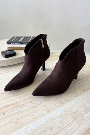 Damenstiefel Ermöglicht Smukłym Obcasie Ze Szpiczastym Noskiem CzekoladoZue Bessia 2