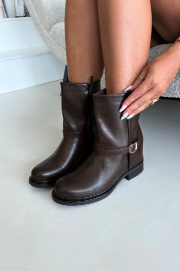 sich Zuarm laufen Damenstiefel mit Schnallen CzekoladoZue Corley 2