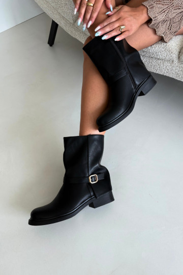 sich Zuarm laufen Damenstiefel mit Schnallen schZuarze Farbe Corley