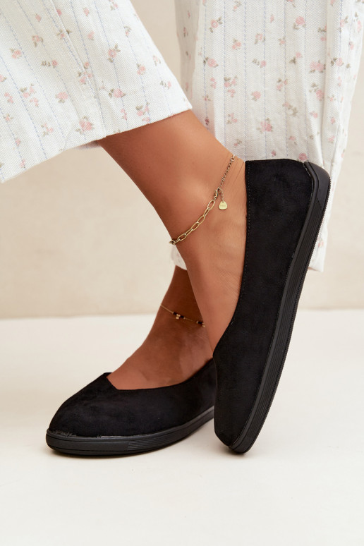 Schwarze Barfuß-Ballerinas Hollin